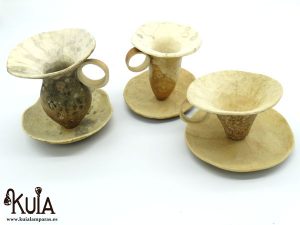 tazas para decoracion de madera de calabaza