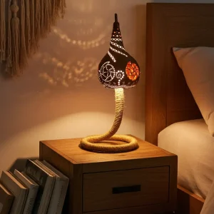 Lámpara de mesilla de noche artesanal