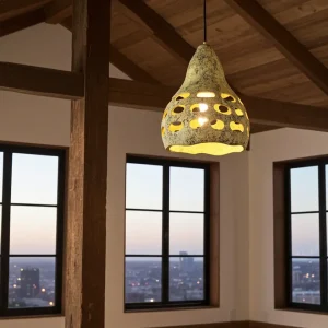 Lámpara de techo rustica blanca