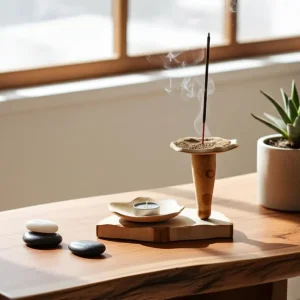 Portainciensos artesanal de calabaza