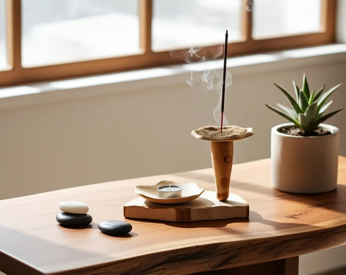 Portainciensos artesanal de calabaza