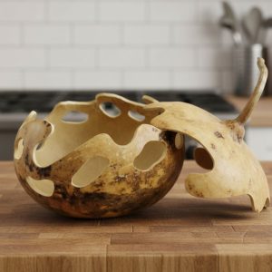 Cuenco de calabaza rustico