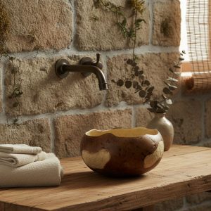 Cuenco de calabaza estilo rustico