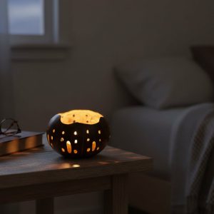 Portavelas artesanal de calabaza